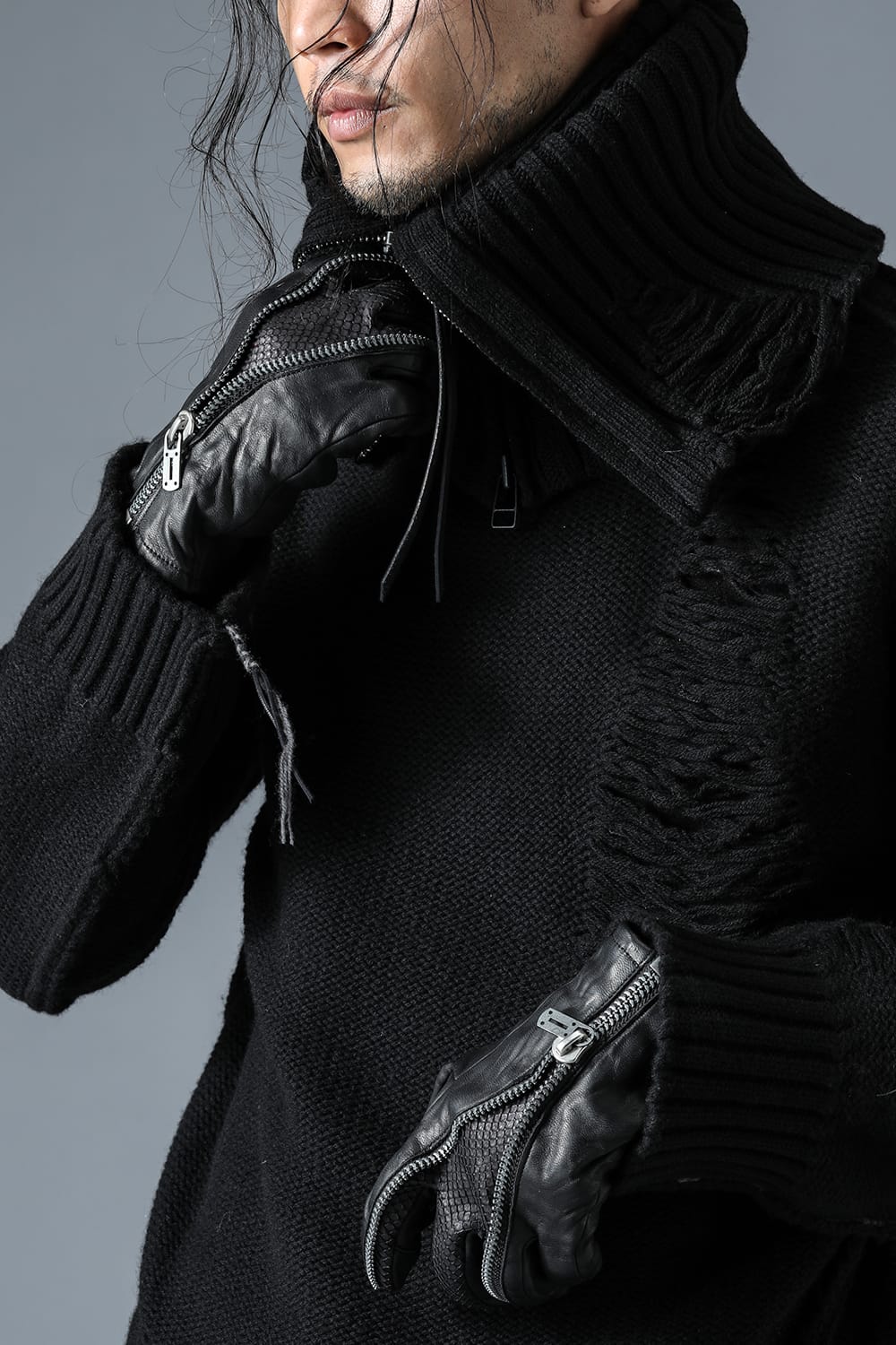 Horse Leather Split Zip Glove