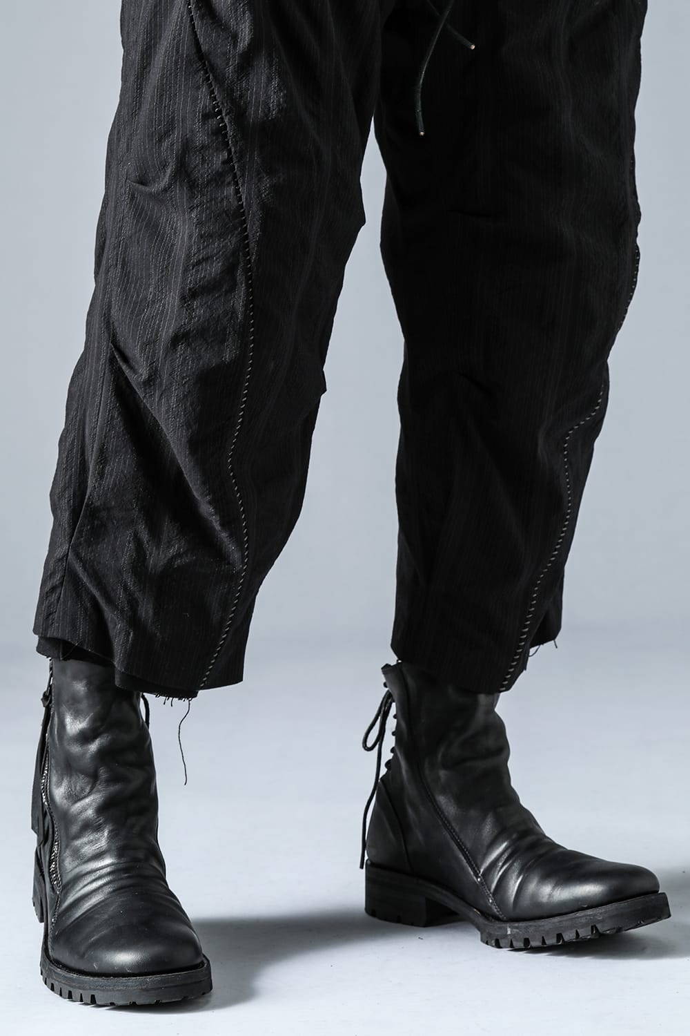 Horse Leather Back Lace-up Boots