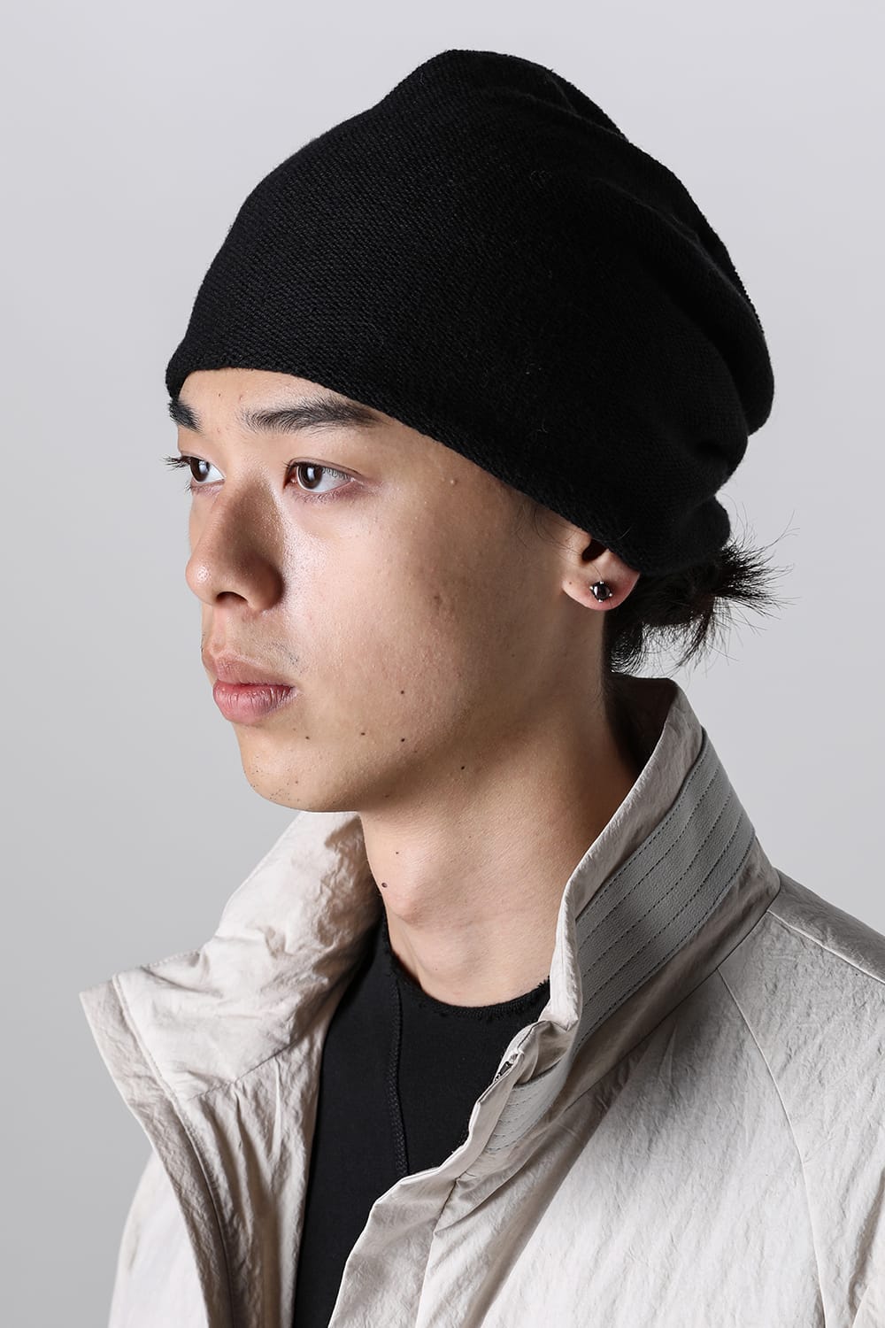 Knit cap cotton / cashmere Black