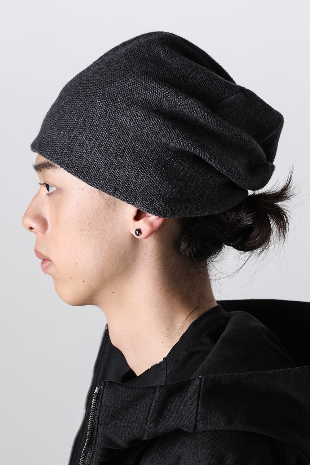 Knit cap cotton / cashmere Charcoal