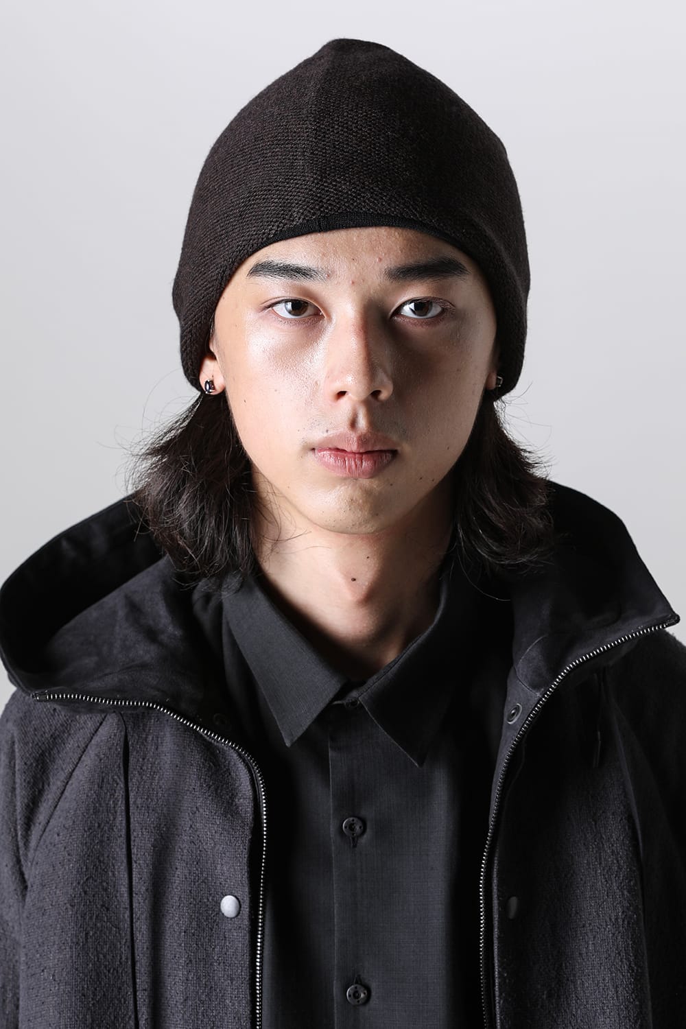Knit cap cotton / cashmere Chocolate