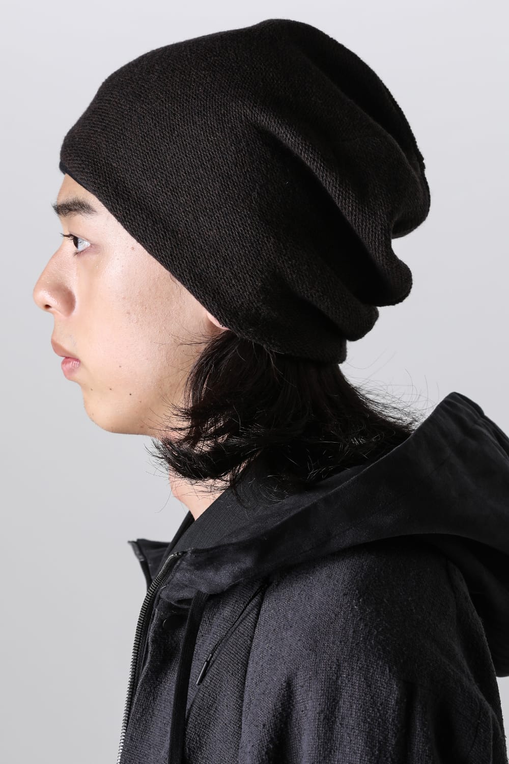 Knit cap cotton / cashmere Chocolate