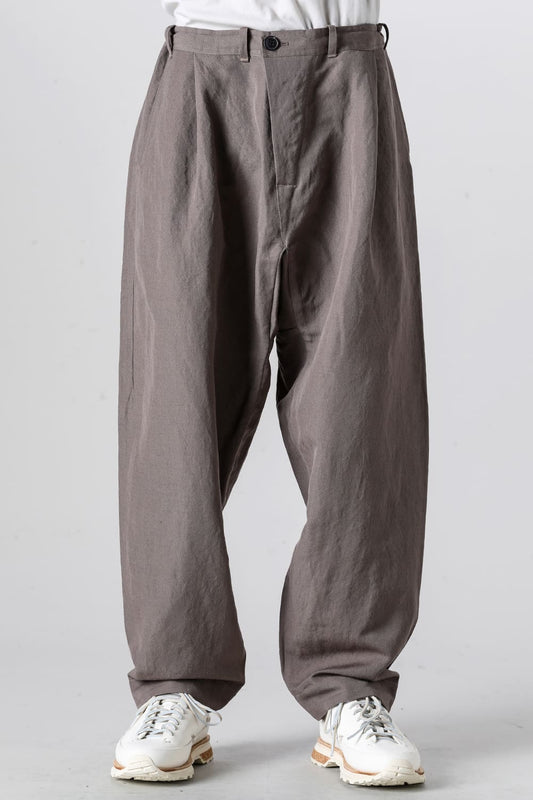 TROUSERS#68 Dove Wool Linen Twill