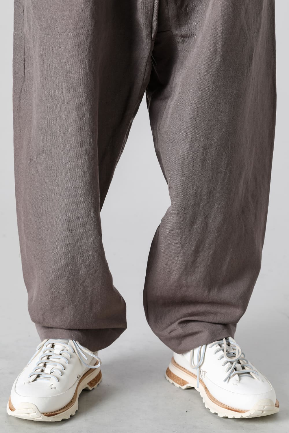 TROUSERS#68 Dove Wool Linen Twill