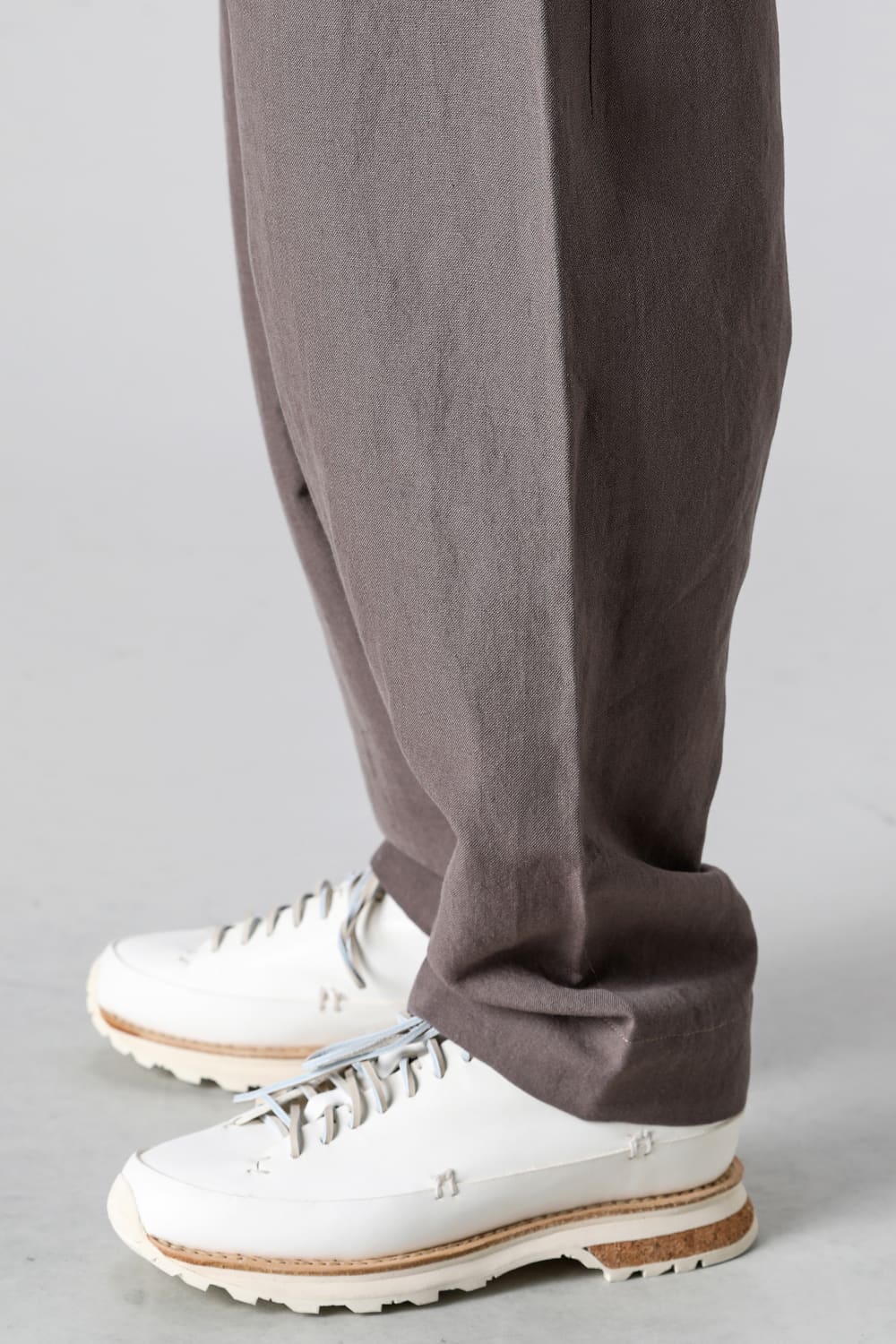 TROUSERS#68 Dove Wool Linen Twill