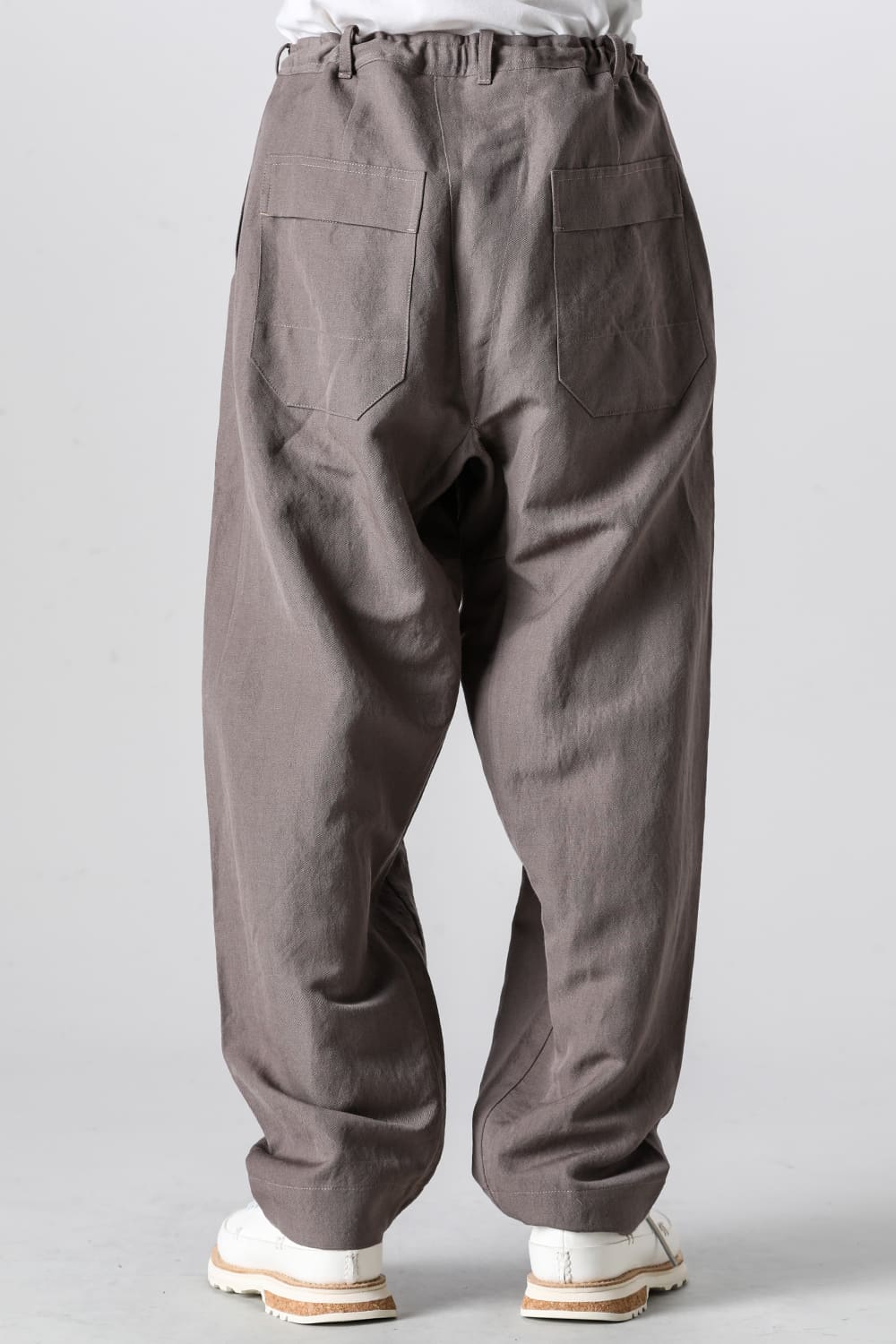 TROUSERS#68 Dove Wool Linen Twill