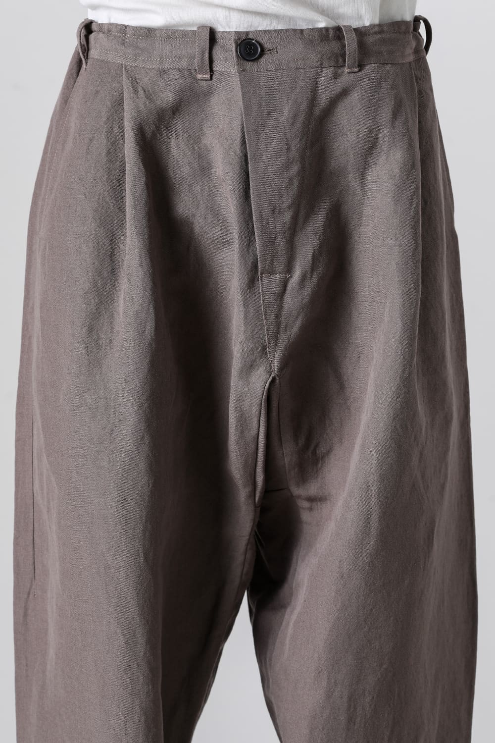 TROUSERS#68 Dove Wool Linen Twill