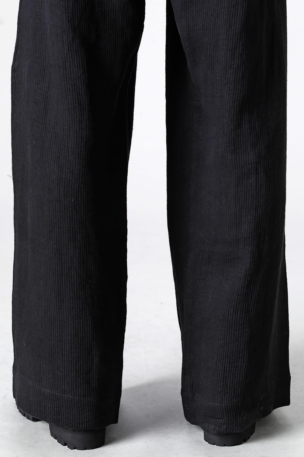 TROUSERS#76 Black Riged Linen