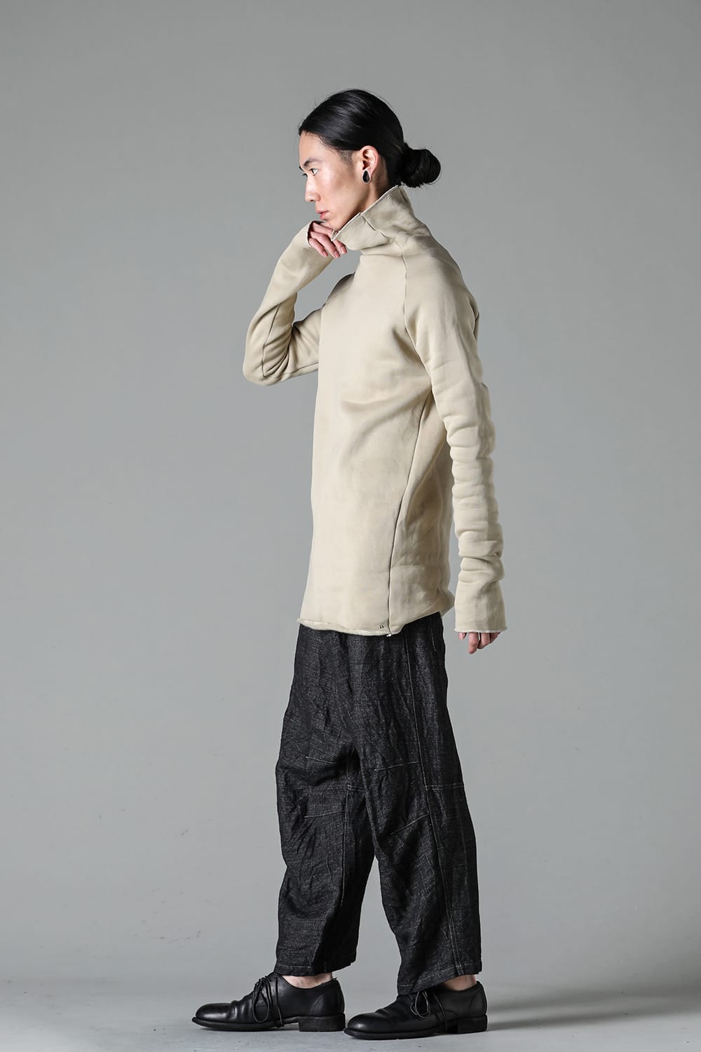 Fleece lining Cottton Bottle Neck Beige