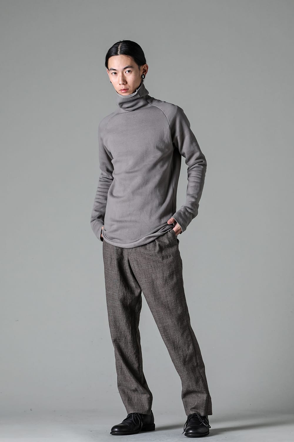 Fleece lining Cottton Bottle Neck Grey