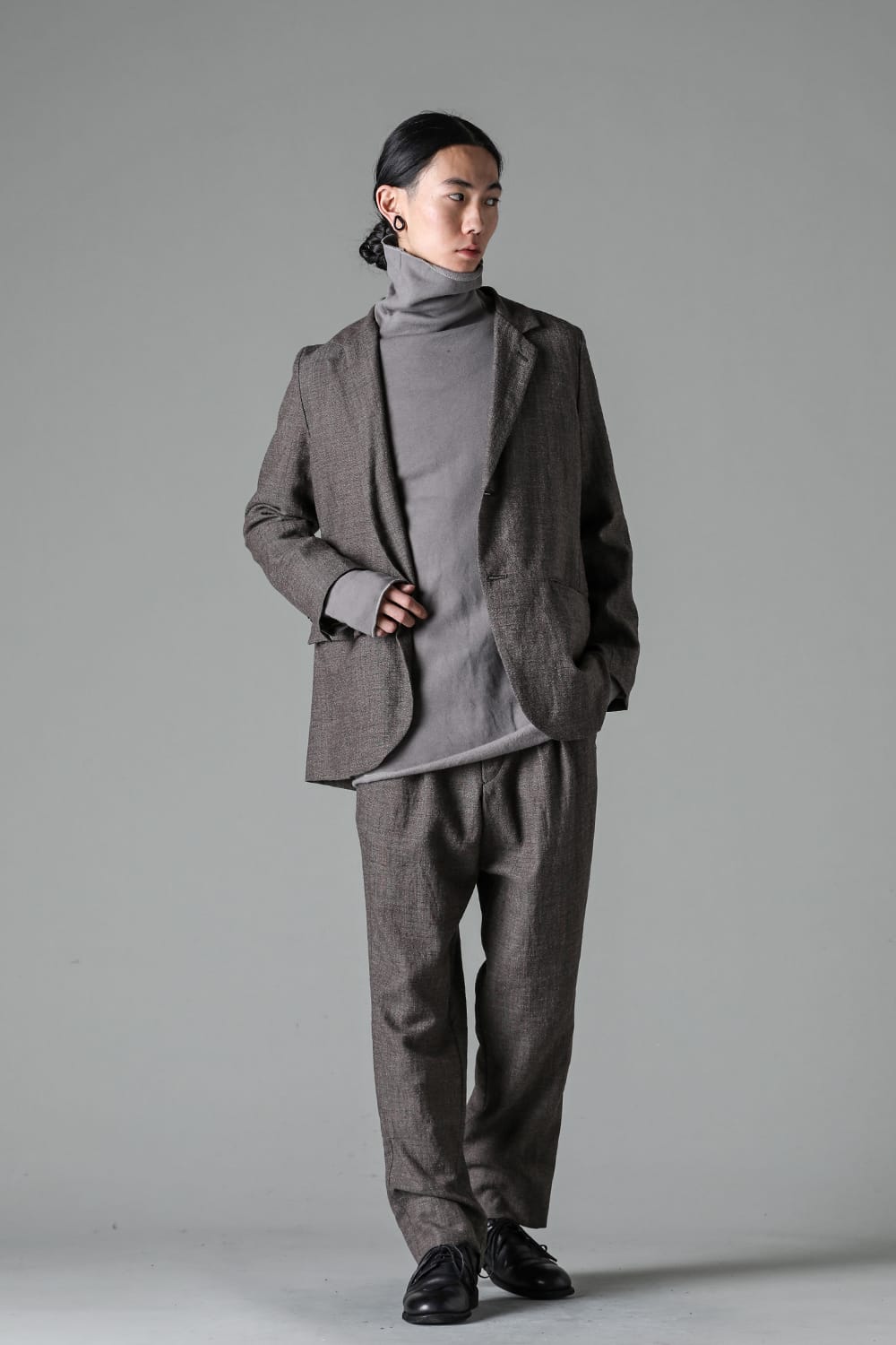 Fleece lining Cottton Bottle Neck Grey