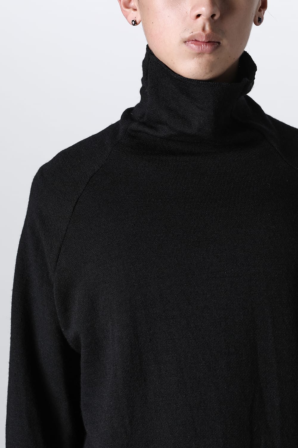Fleece Wool Bottle Neck Black
