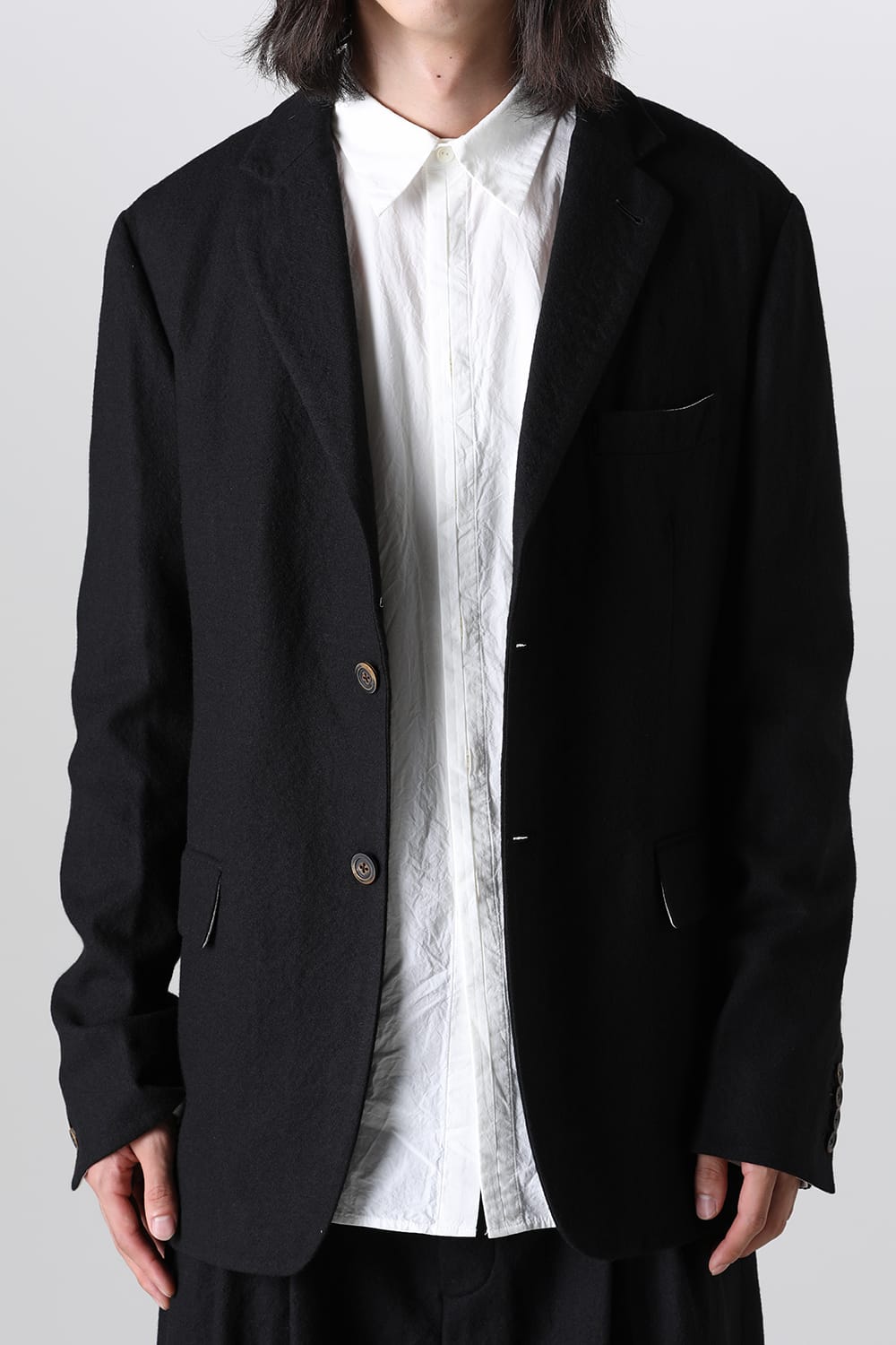 2 Buttons Notched Lapel Blazer