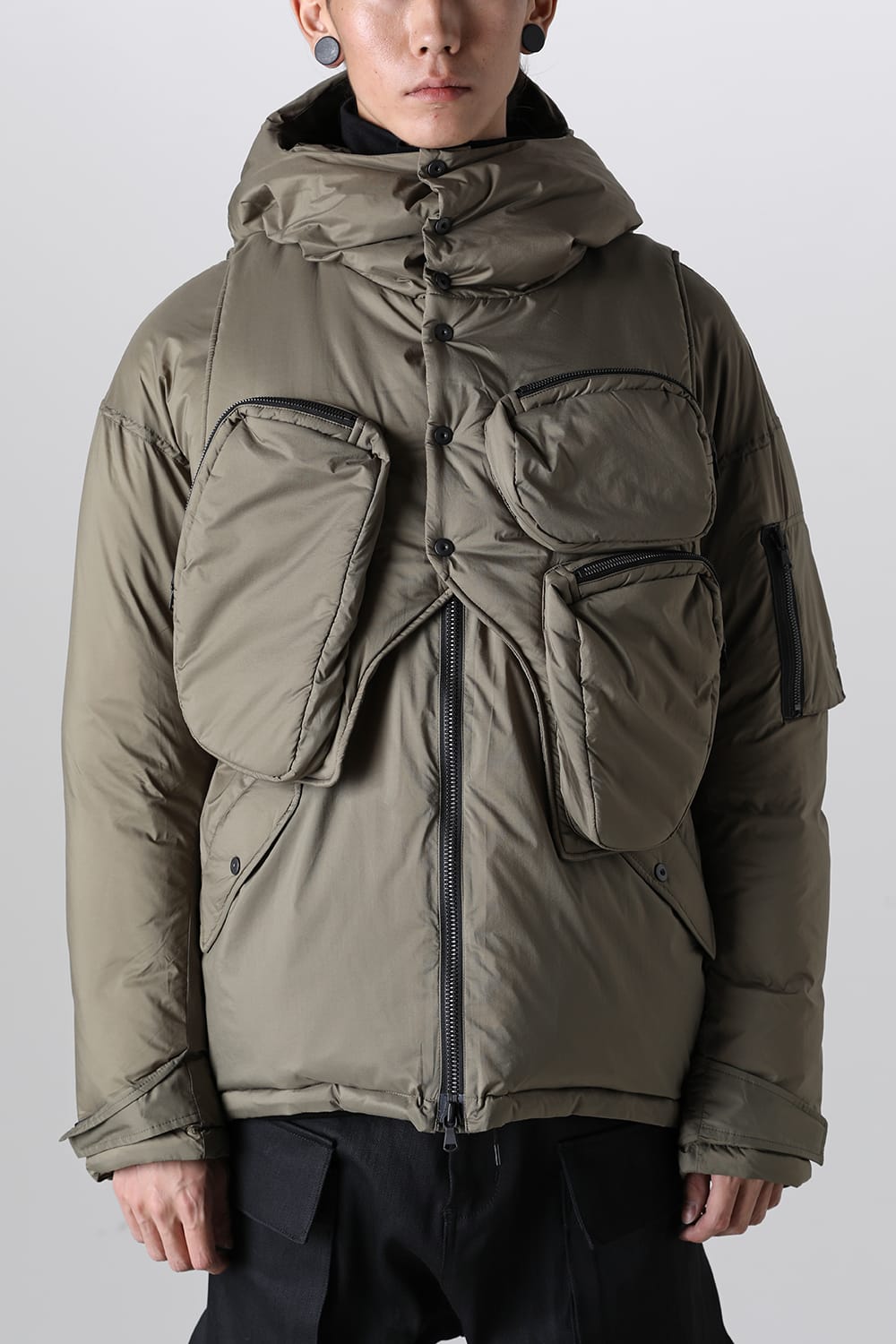 ダウンジャケット カーキ