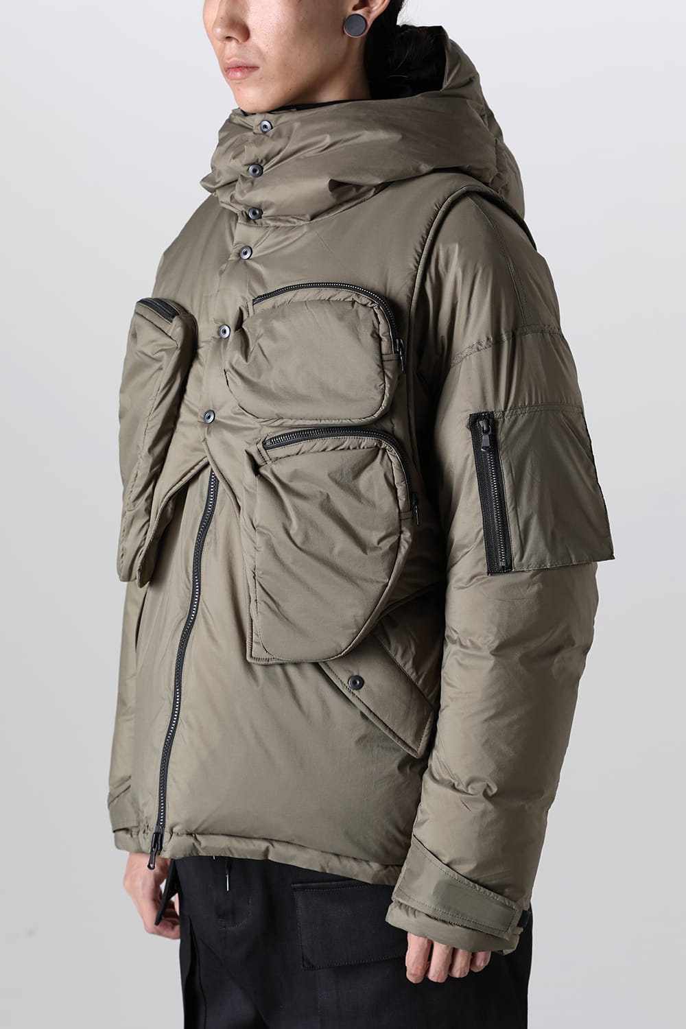 ダウンジャケット カーキ