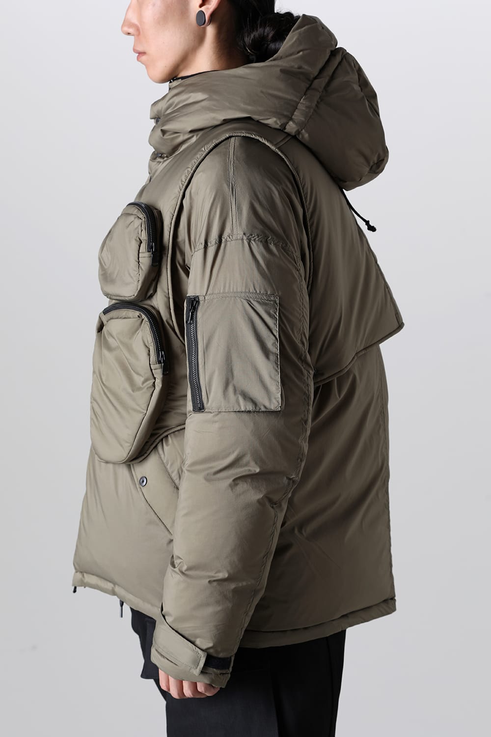 ダウンジャケット カーキ