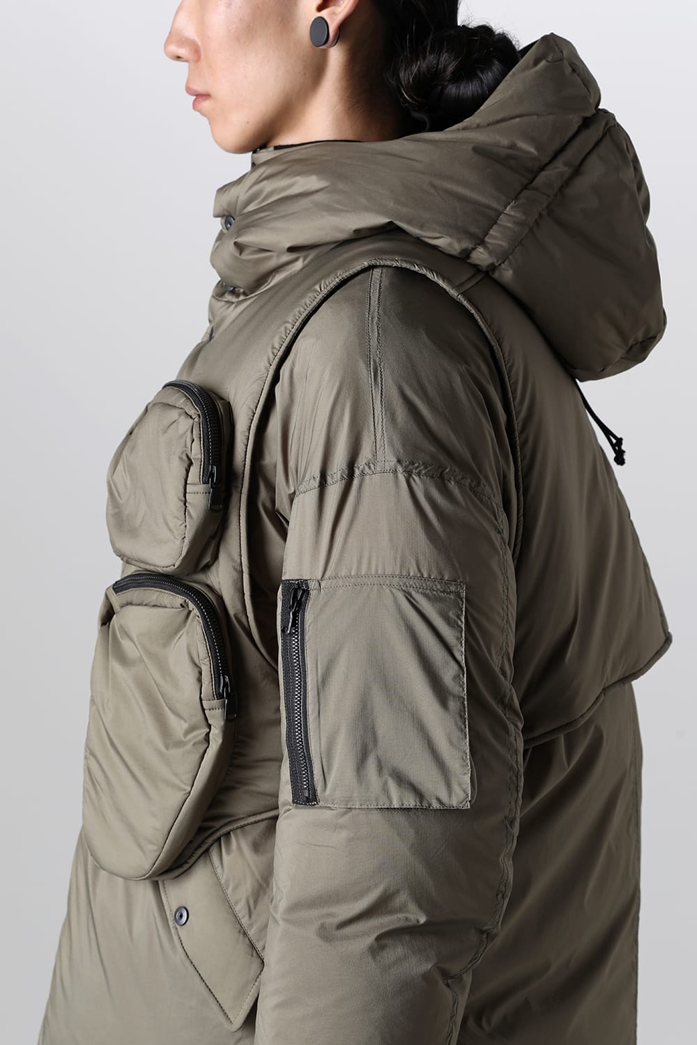 ダウンジャケット カーキ