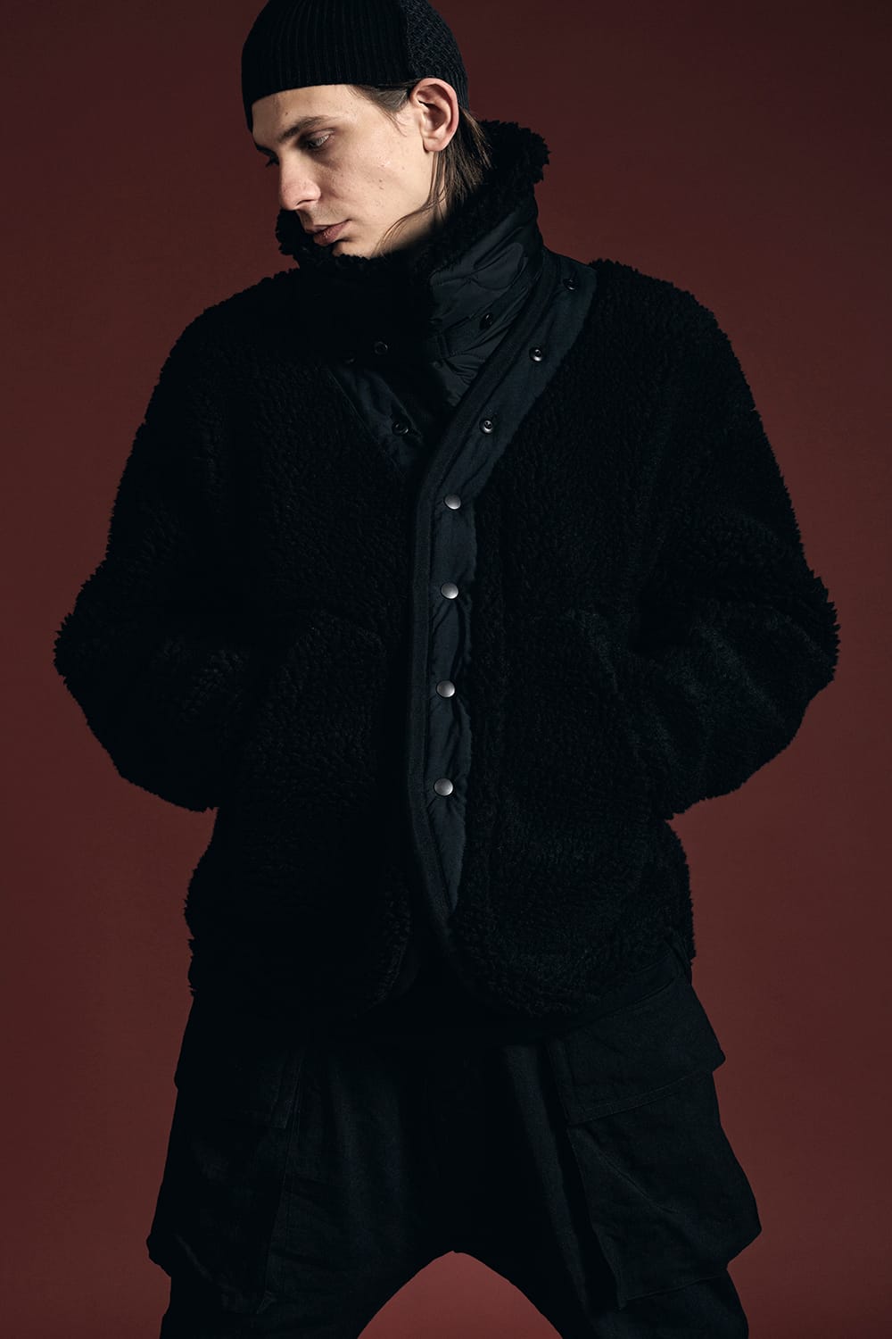 リバーシブル ボア ジャケット