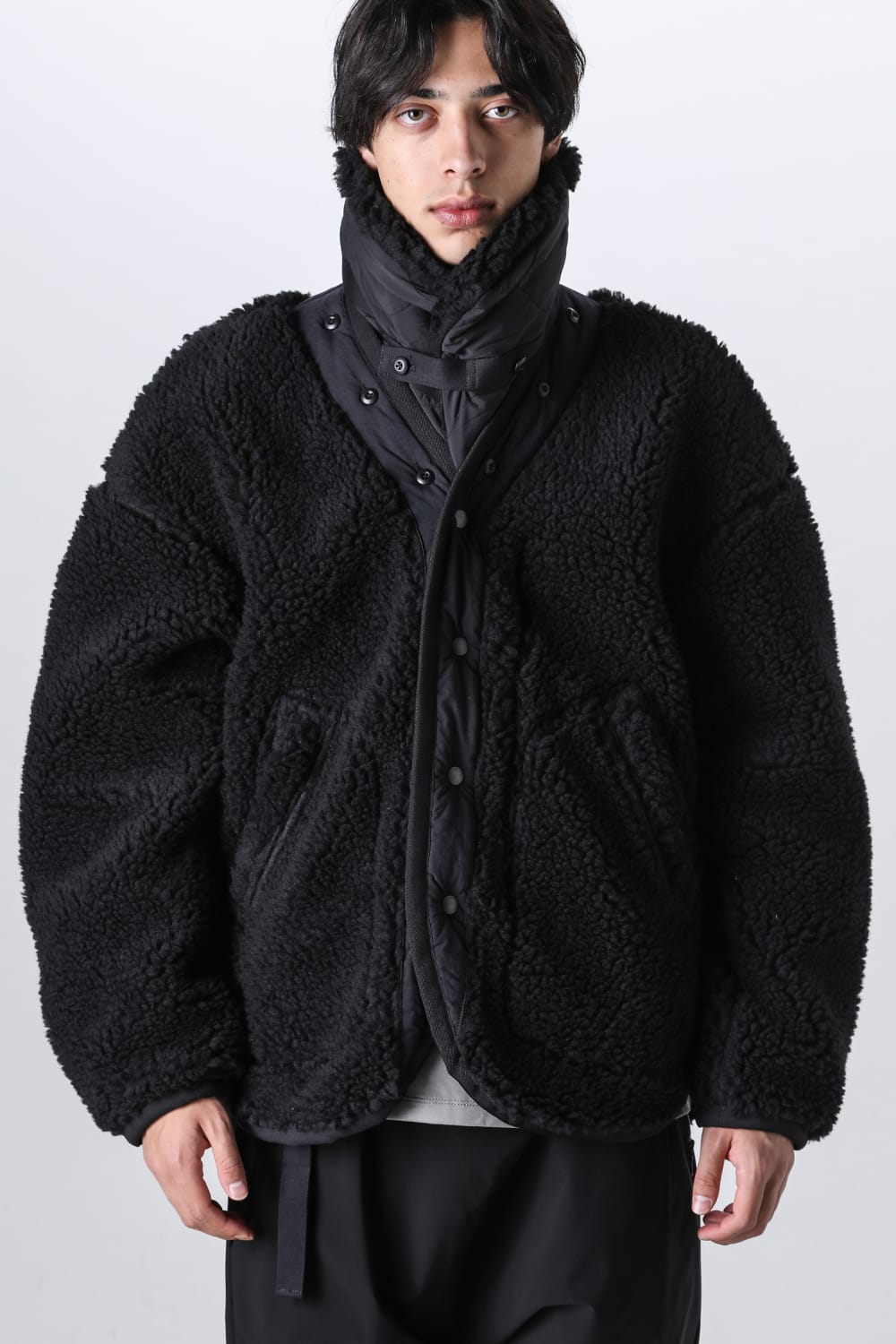 リバーシブル ボア ジャケット