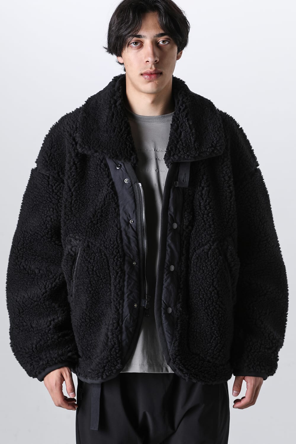 リバーシブル ボア ジャケット