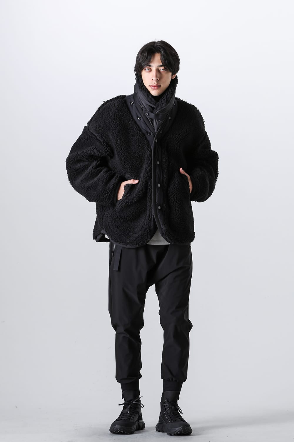 リバーシブル ボア ジャケット