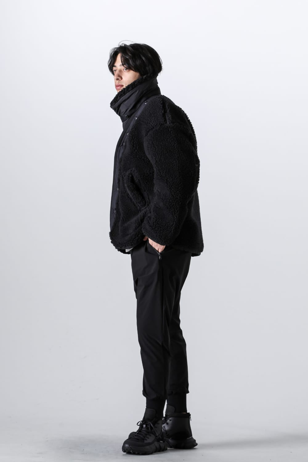 リバーシブル ボア ジャケット