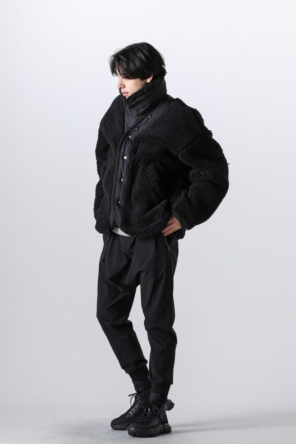 リバーシブル ボア ジャケット