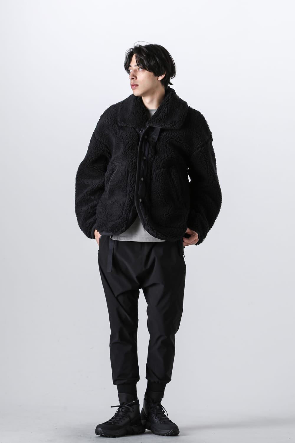 リバーシブル ボア ジャケット