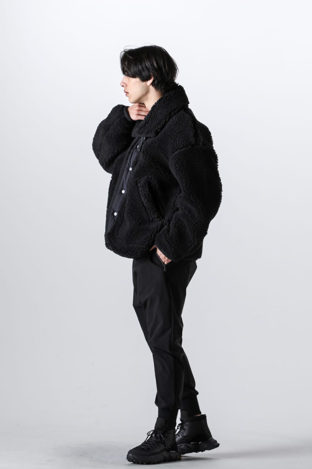 リバーシブル ボア ジャケット