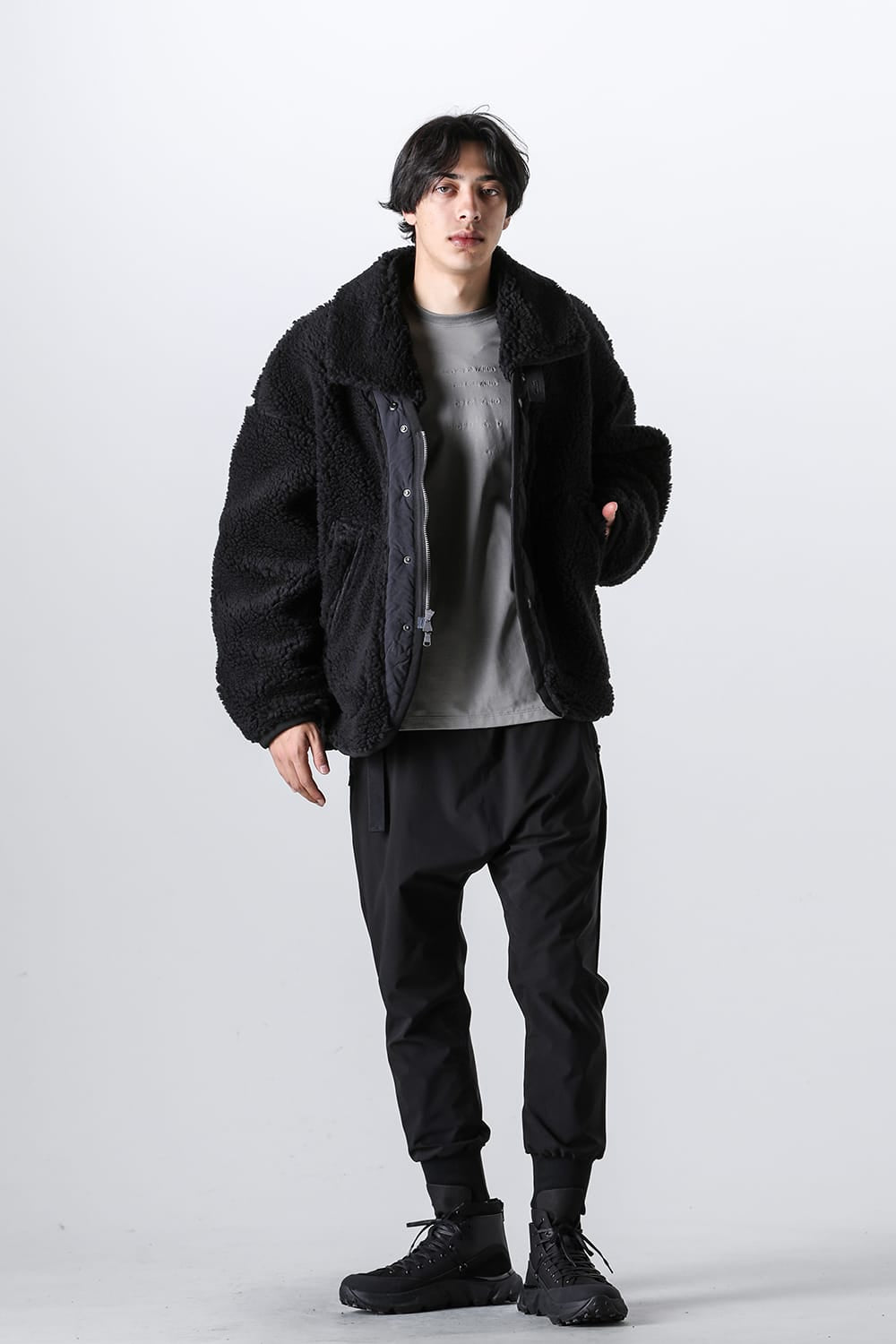 リバーシブル ボア ジャケット