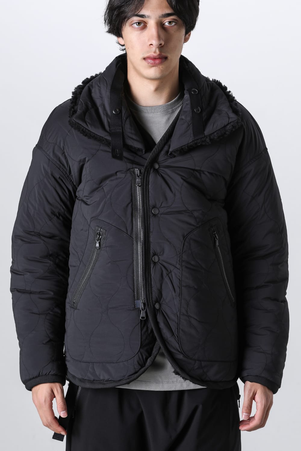 リバーシブル ボア ジャケット