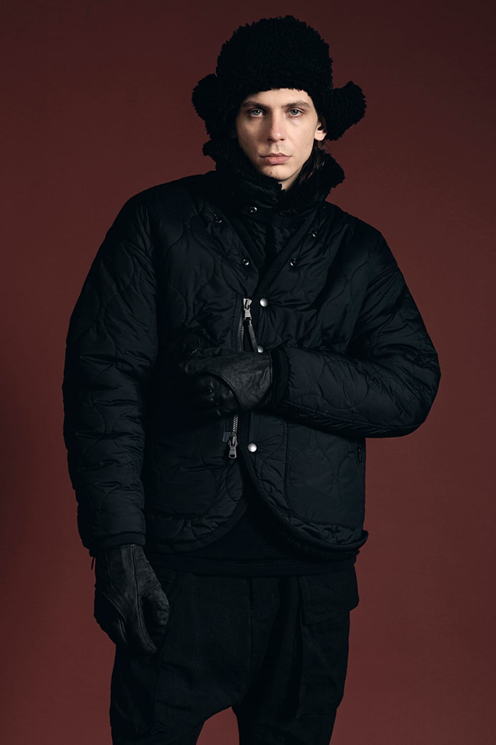 リバーシブル ボア ジャケット