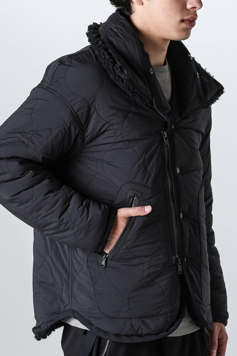 リバーシブル ボア ジャケット