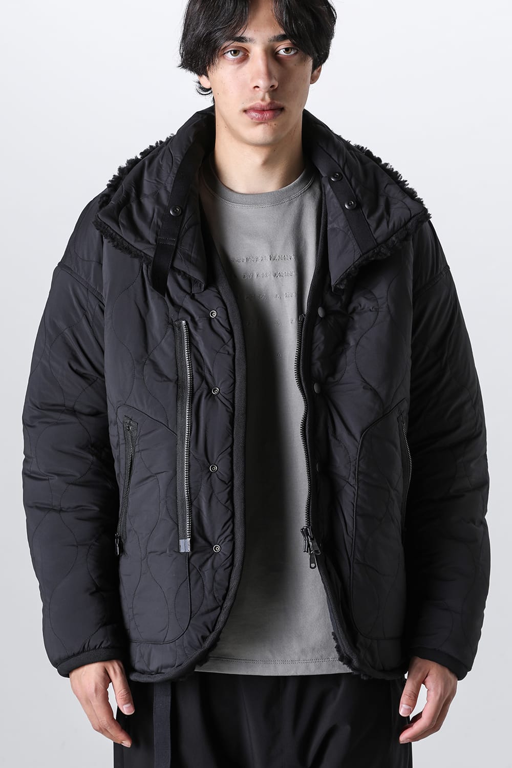 リバーシブル ボア ジャケット