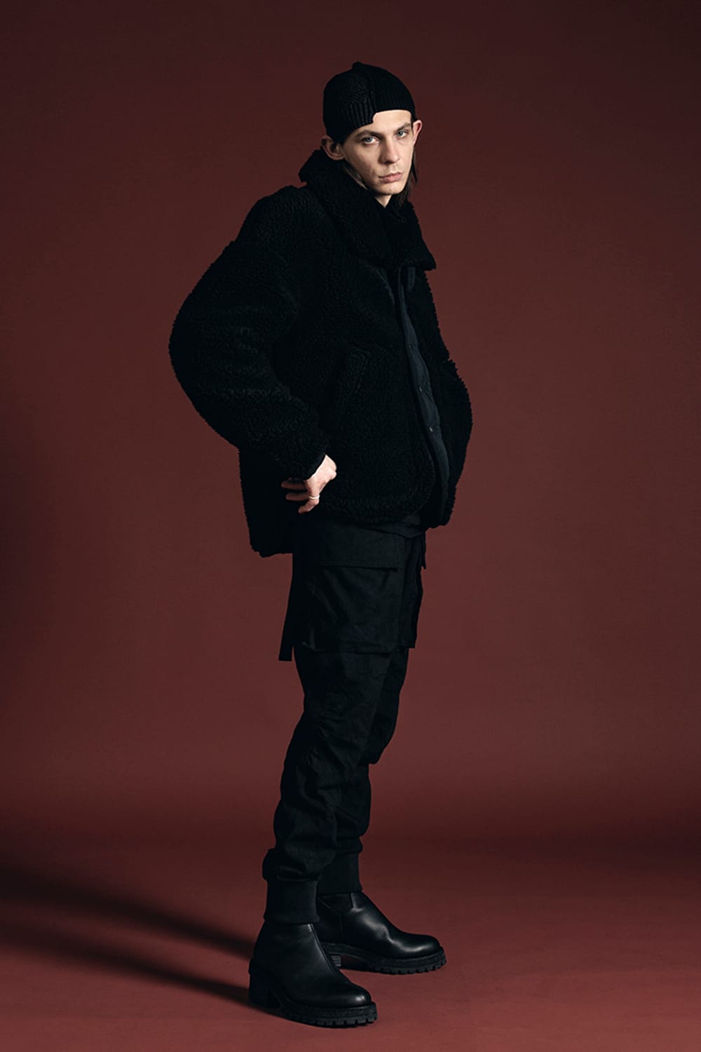 リバーシブル ボア ジャケット