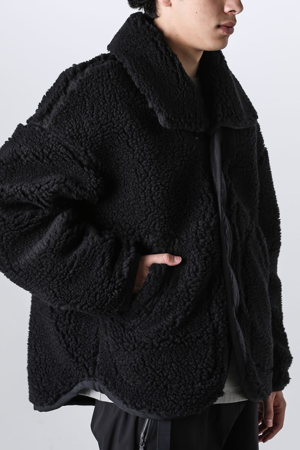 リバーシブル ボア ジャケット