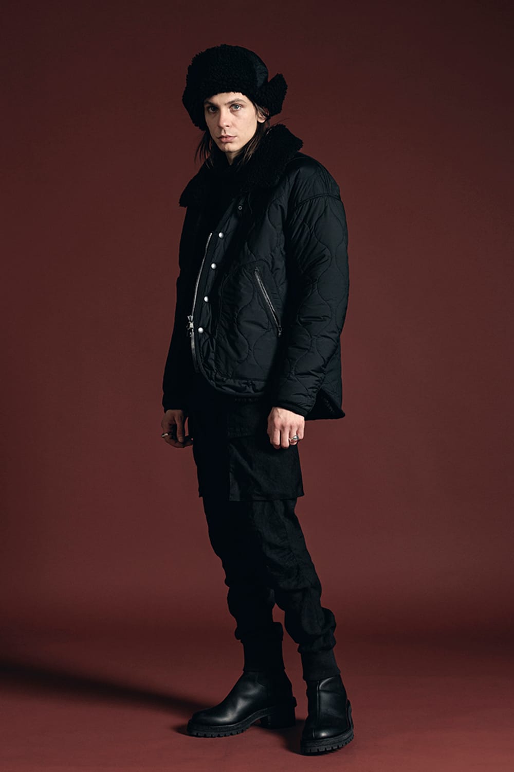 リバーシブル ボア ジャケット