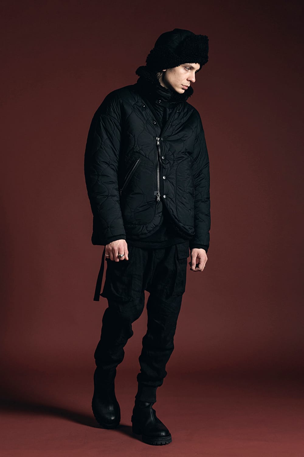 リバーシブル ボア ジャケット