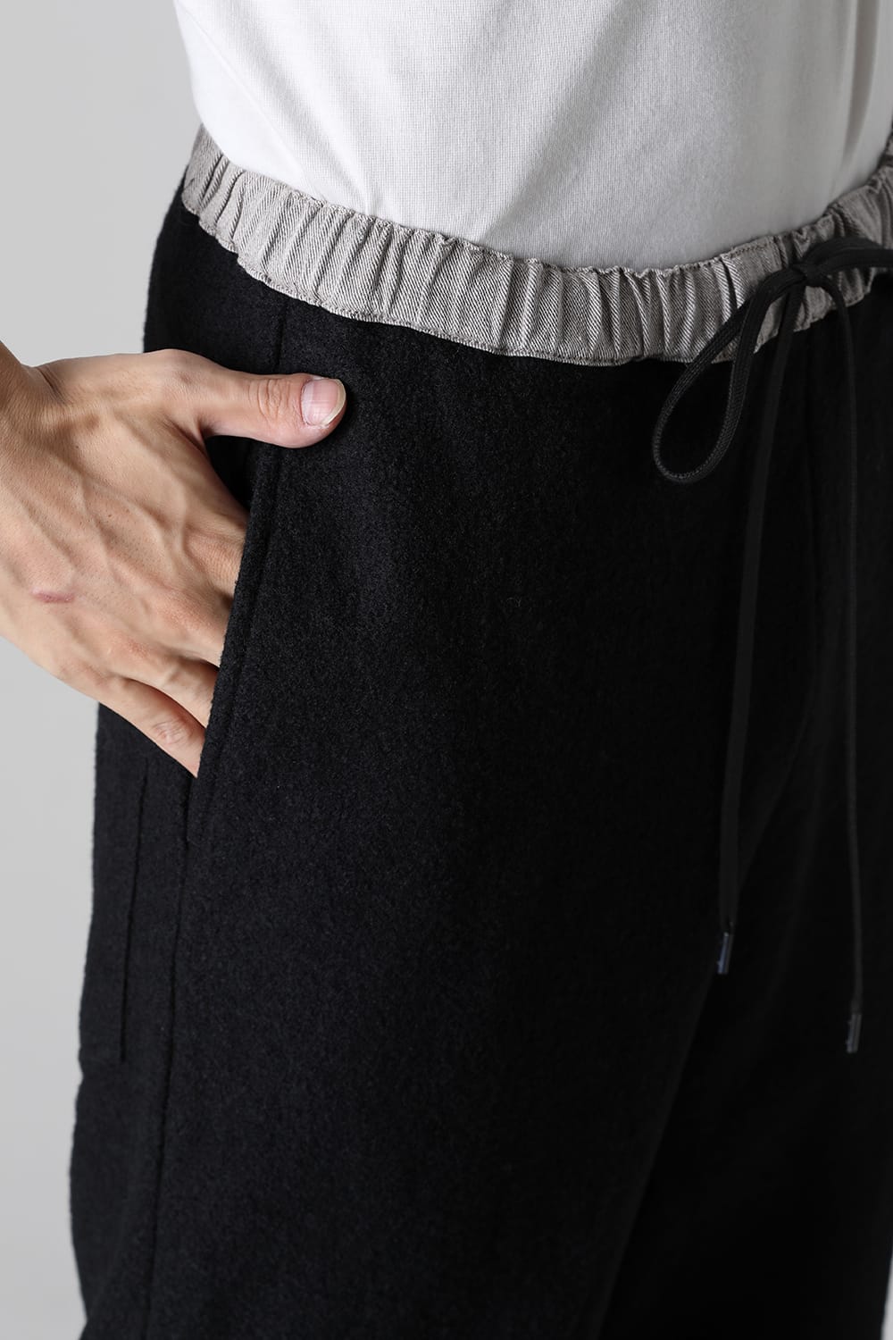 Fulling Wide Cropped Trousers Black