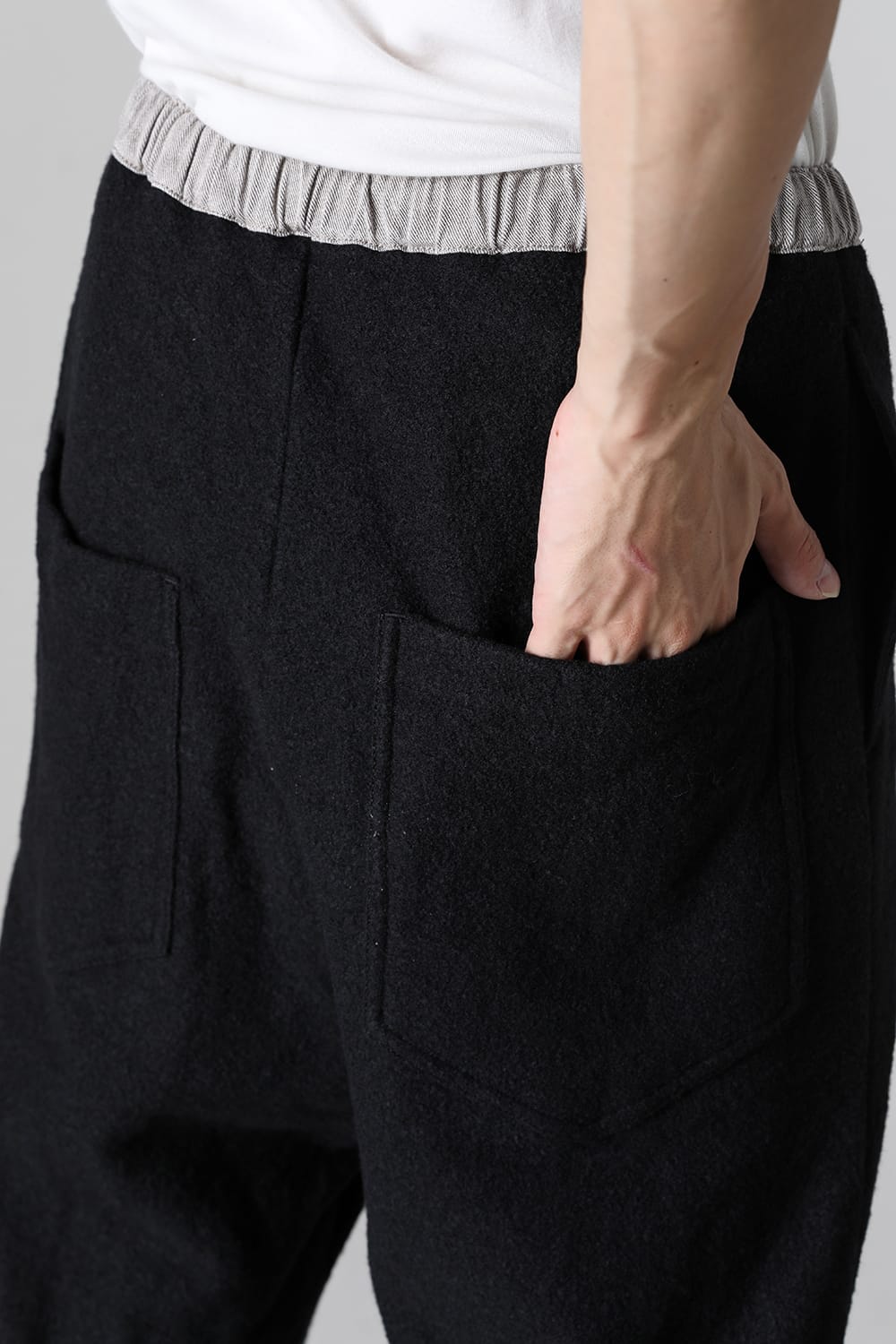 Fulling Wide Cropped Trousers Black