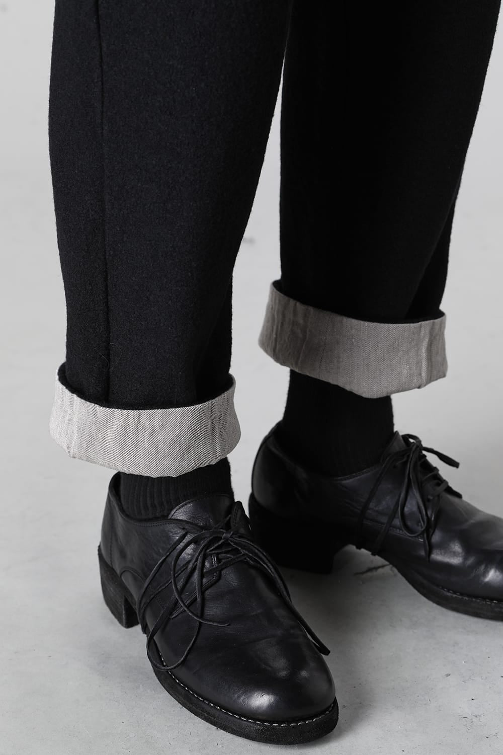 Fulling Wide Cropped Trousers Black