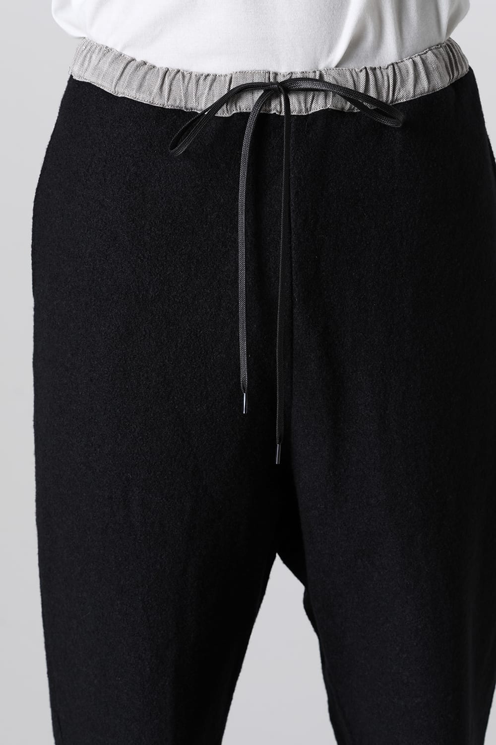 Fulling Wide Cropped Trousers Black