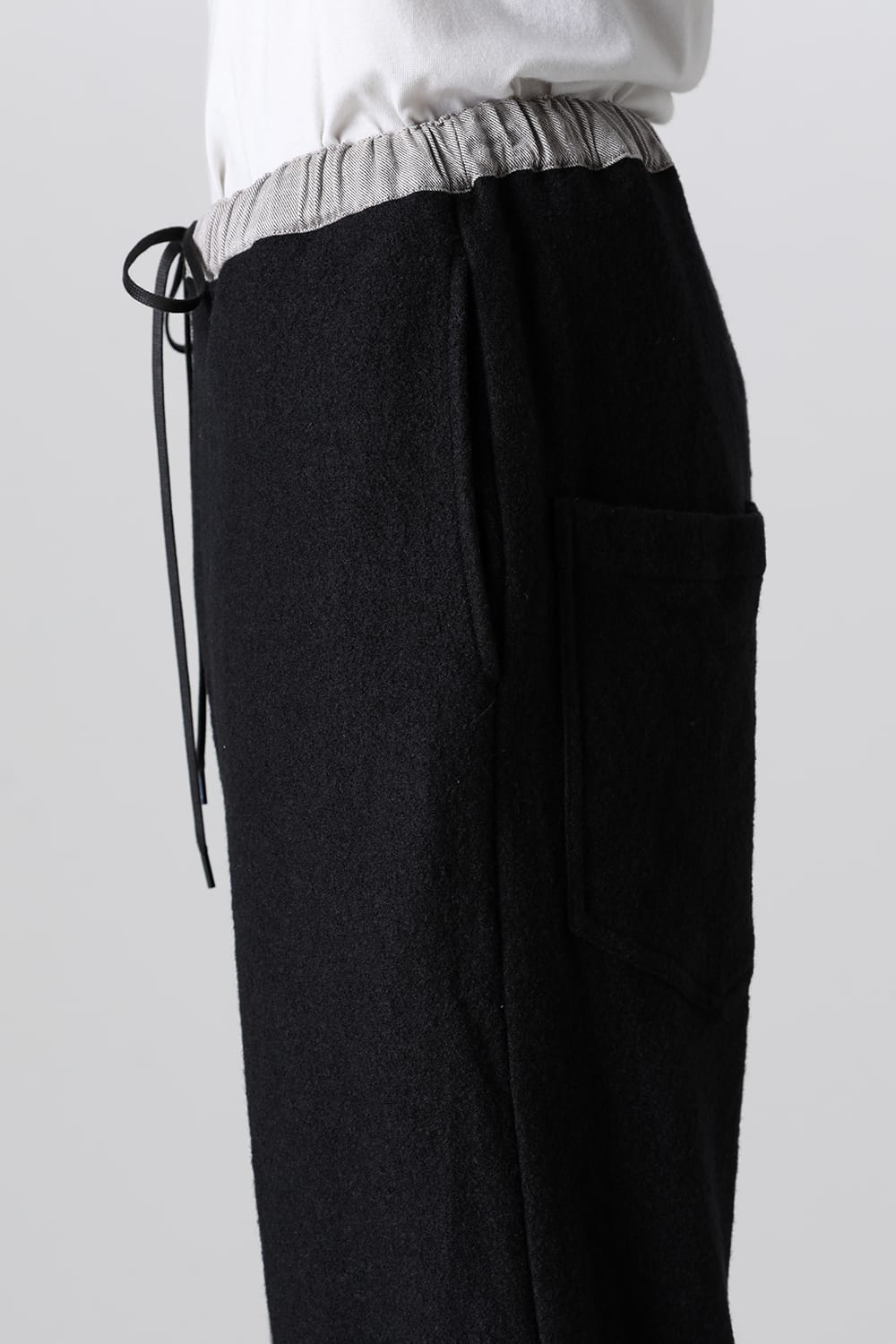 Fulling Wide Cropped Trousers Black