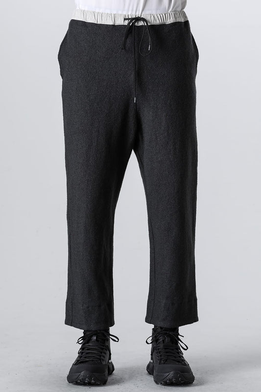 Fulling Wide Cropped Trousers Gray