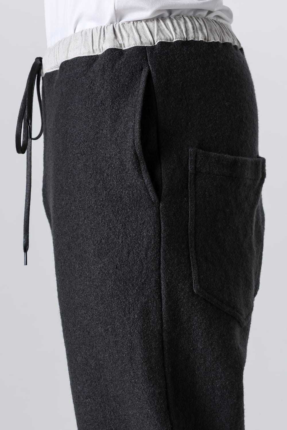 Fulling Wide Cropped Trousers Gray
