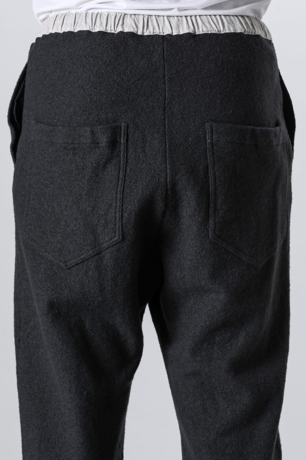 Fulling Wide Cropped Trousers Gray