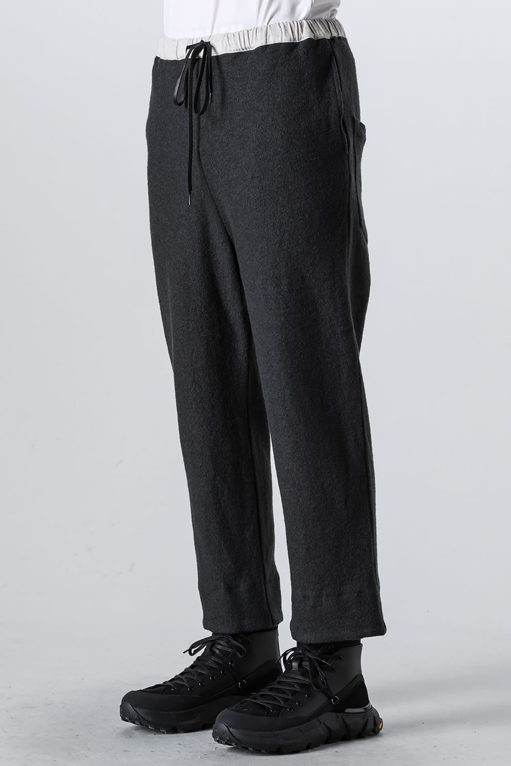 Fulling Wide Cropped Trousers Gray