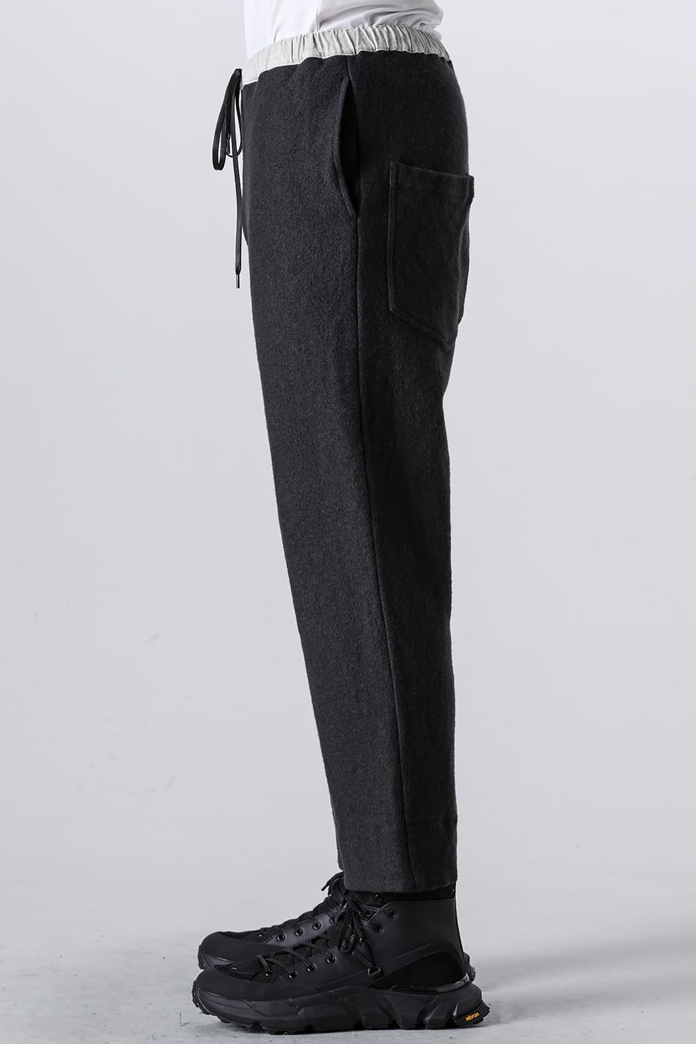 Fulling Wide Cropped Trousers Gray