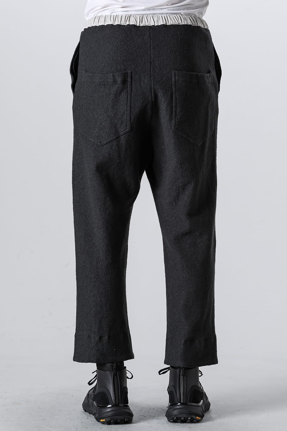 Fulling Wide Cropped Trousers Gray