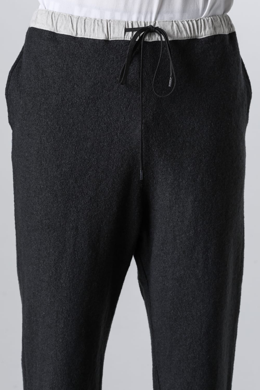 Fulling Wide Cropped Trousers Gray